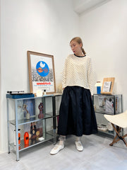 波點T-shirt/米白