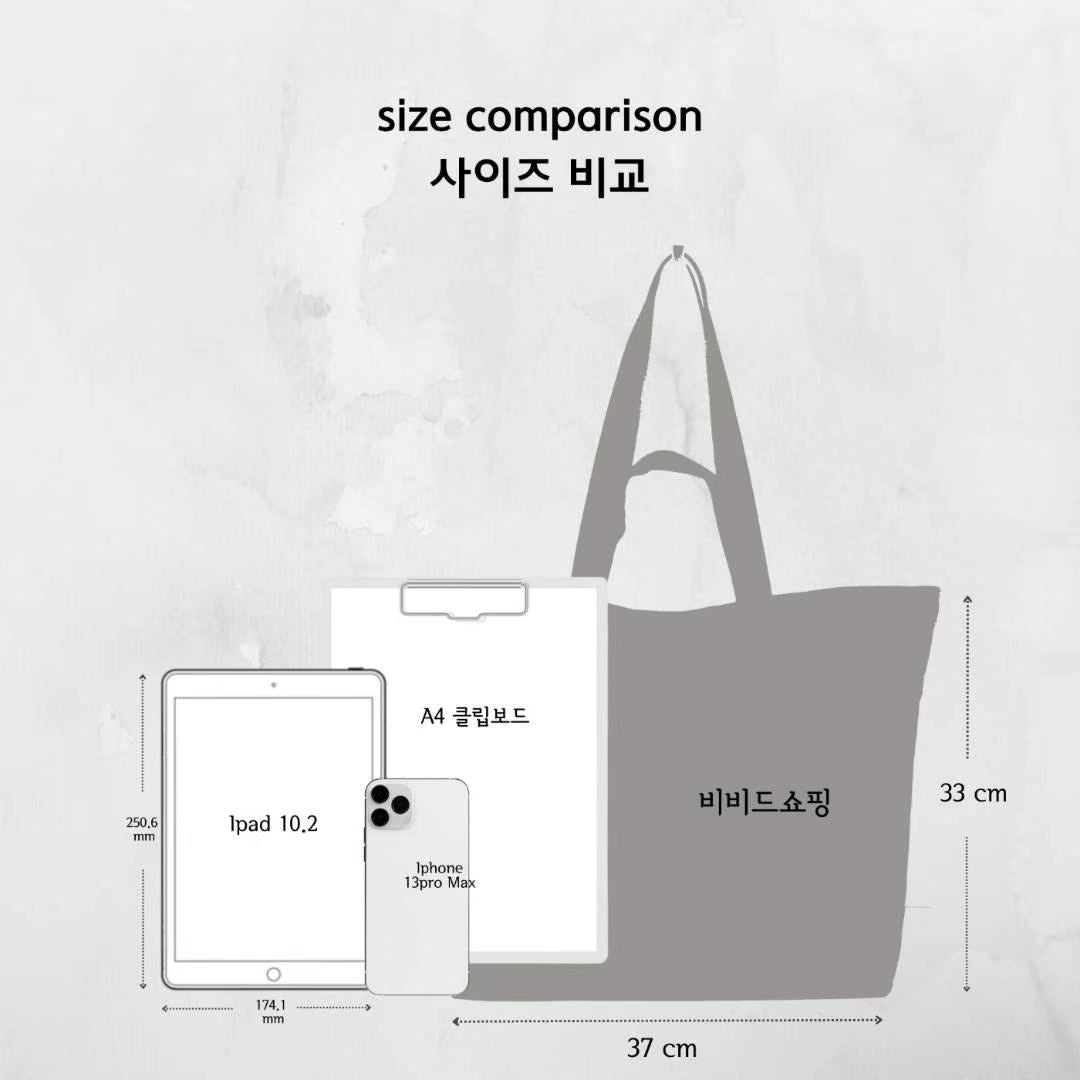 長短帶Tote bag/深藍