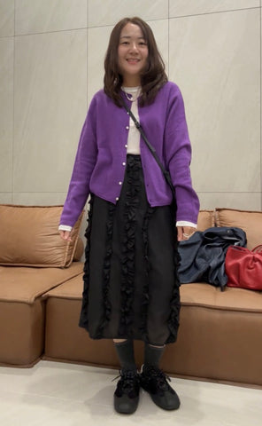薄Cardigan/紫