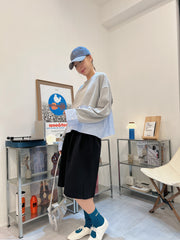 下半條子薄衛衣/灰