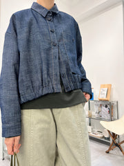 駁線牛仔褲/淺綠