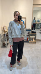 靚色企領T-shirt/霧粉紅