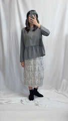 (訂貨)衫腳Ruffle T-shirt/灰
