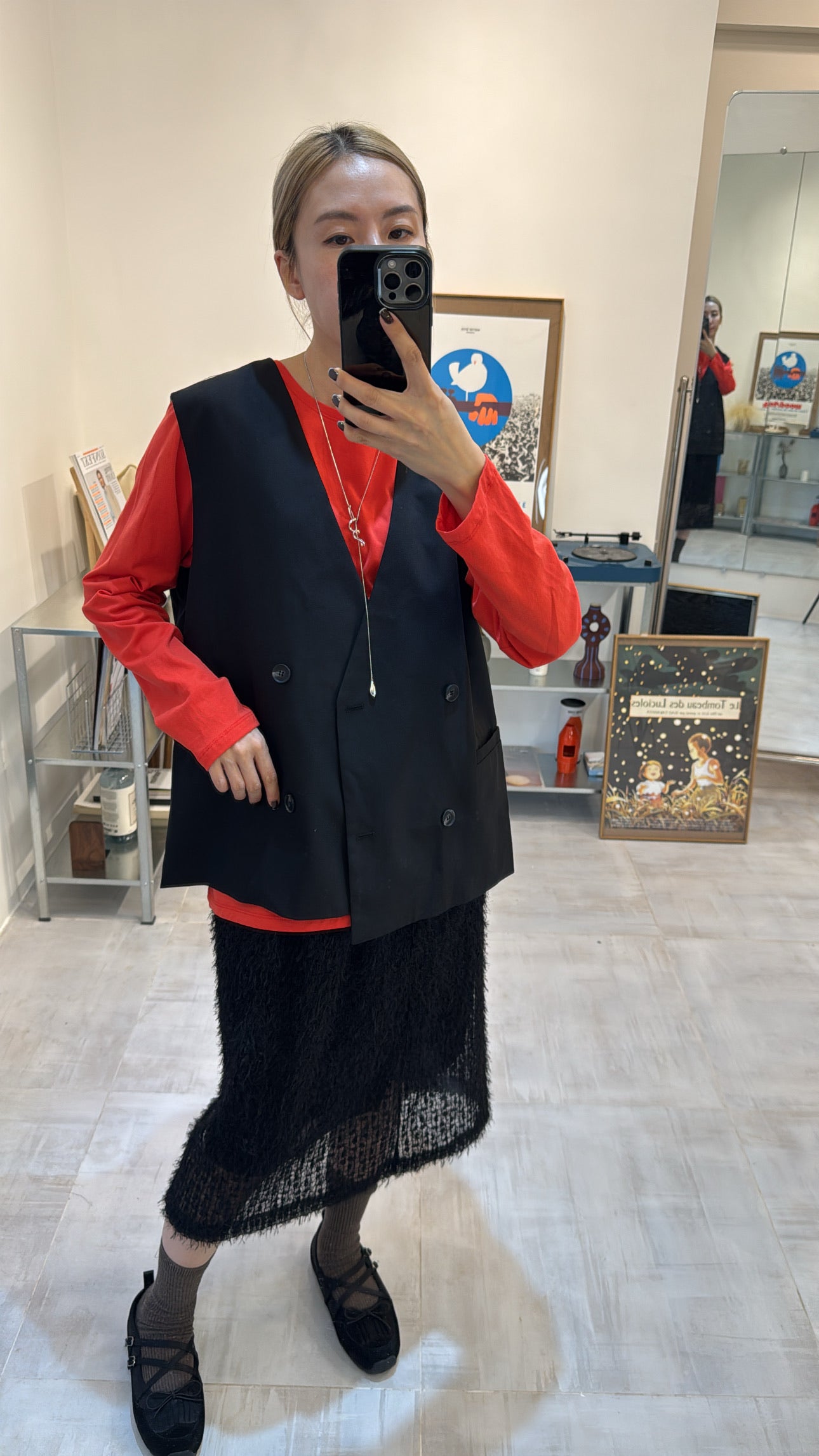 長身T-shirt/橙紅 (Copy)