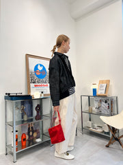 束腳牛仔薄外套/黑