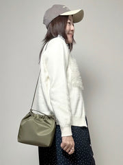 紗紗ruffle cardigan/白