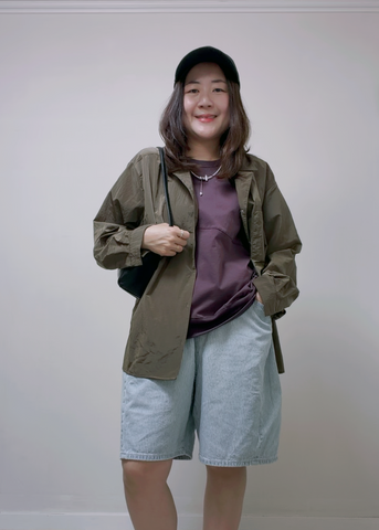 小西裝領透薄恤衫/啡