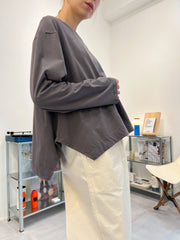 衫腳梯型T-shirt/碳灰