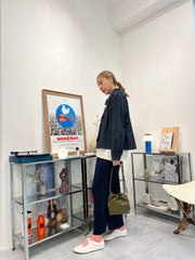 Ruffle領牛仔恤衫外套/藍