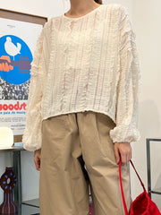 條條上衫/米白