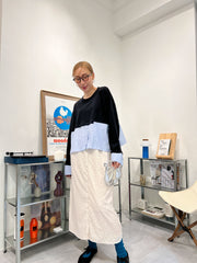 下半條子薄衛衣/黑