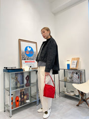 束腳牛仔薄外套/黑