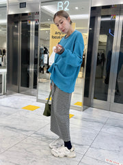 Waffle T-shirt/彩藍