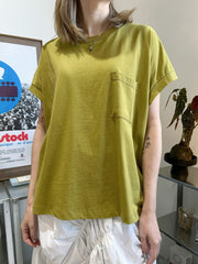 (訂貨：15工作天)口袋Boxy Tee/綠茶