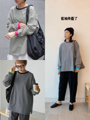 [11.11優惠]中性傭懶條子Tee/2色