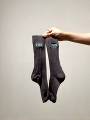 Day Off繡字襪/深灰