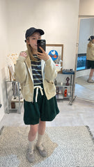 Hoodie Cardigan/杏