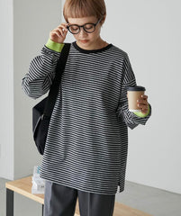 [11.11優惠]中性傭懶條子Tee/2色