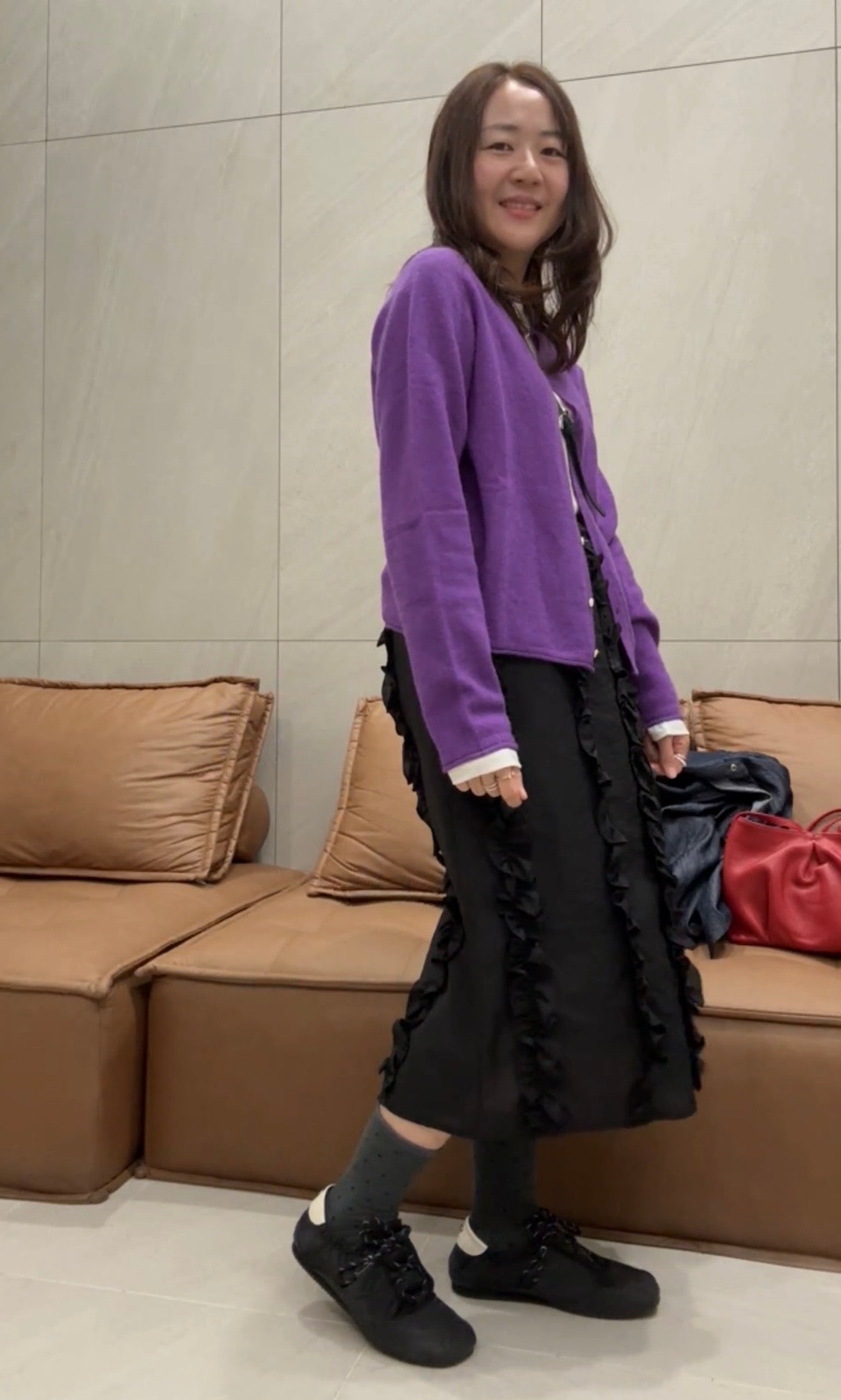 薄Cardigan/紫