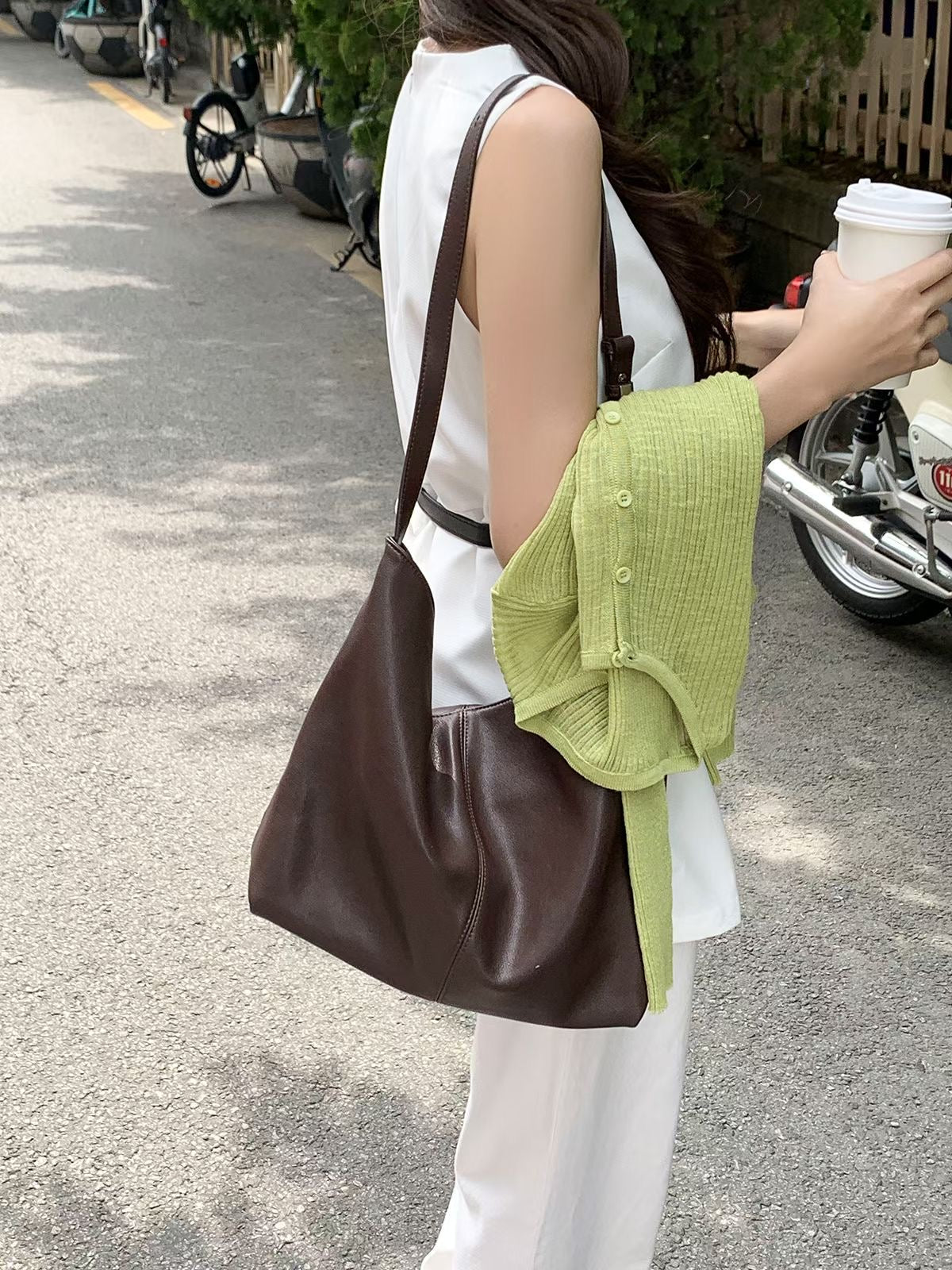中間車線手袋/啡