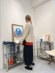 Ruffle衫腳T-shirt/米白