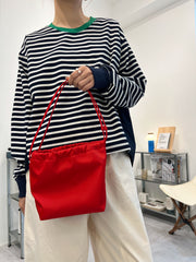 束口Bucket Bag/紅