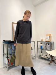 長身T-shirt/碳灰