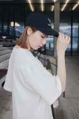 坑紋質感闊身Tee/白