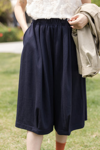 高質靚料及膝褲/深藍