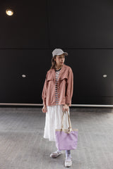 三色間條T-shirt/橙