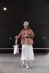 長短帶Tote bag/淺紫