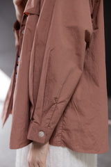 Double-Flap薄外套/粉紅