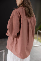 Double-Flap薄外套/粉紅