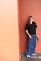 薄身牛仔褲/藍 (size M/L)