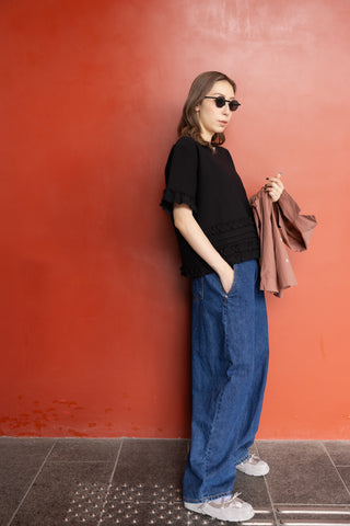 薄身牛仔褲/藍 (size M/L)