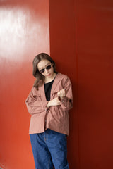 Double-Flap薄外套/粉紅