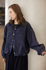 車線春夏薄外套/深藍