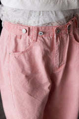 薄身顏色牛仔褲/粉紅