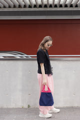 口袋邊紗RuffleT-shirt/黑