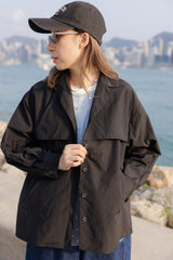 Double-Flap薄外套/黑