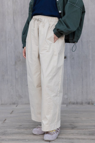 闊身駁線直腳褲/杏