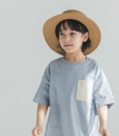Kids Pocket T-shirt/ 淺藍-90