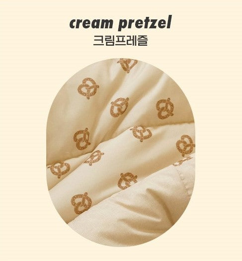 (圖案)防塵蟎成人四季被/cream pretzel