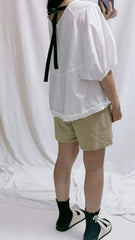 黑蝴蝶寬身恤衫Blouse/白