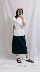 兩邊Ruffle T-shirt/白