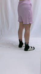 大花襪/深藍