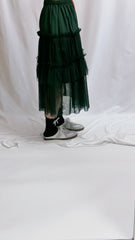 網紗裙/深綠
