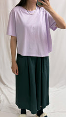 半邊摺疊T-shirt/淺紫