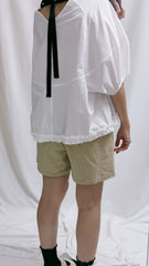 黑蝴蝶寬身恤衫Blouse/白