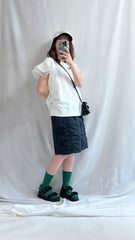 (預購)袖口雙層Ruffle T-shirt/白